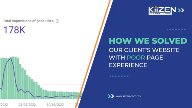 How we Solved Our Client's Website with Poor Page Experience